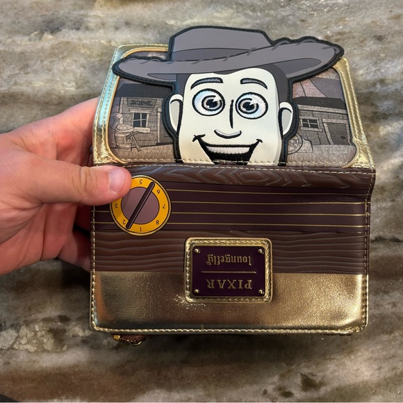 NWT! Pixar Disney Toy Story Puppet Sheriff Woody Loungefly wallet - Picture 3 of 7